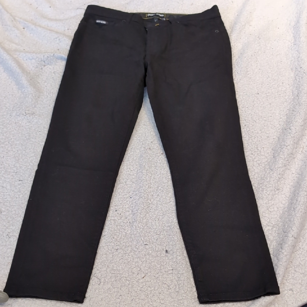 Sz:12 DKNY Black Straight-Leg Skinny Pants